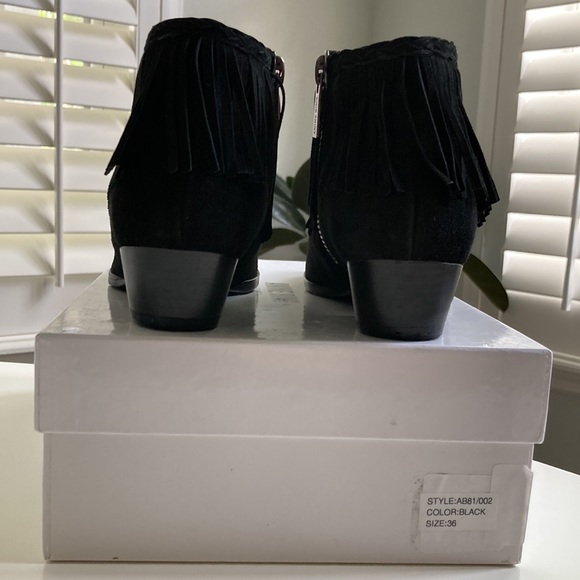 Anine Bing Sienna black fringe booties NWT - Picture 10 of 10